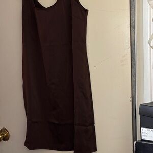 Wayf Dark Brown Sleeveless Shift Dress